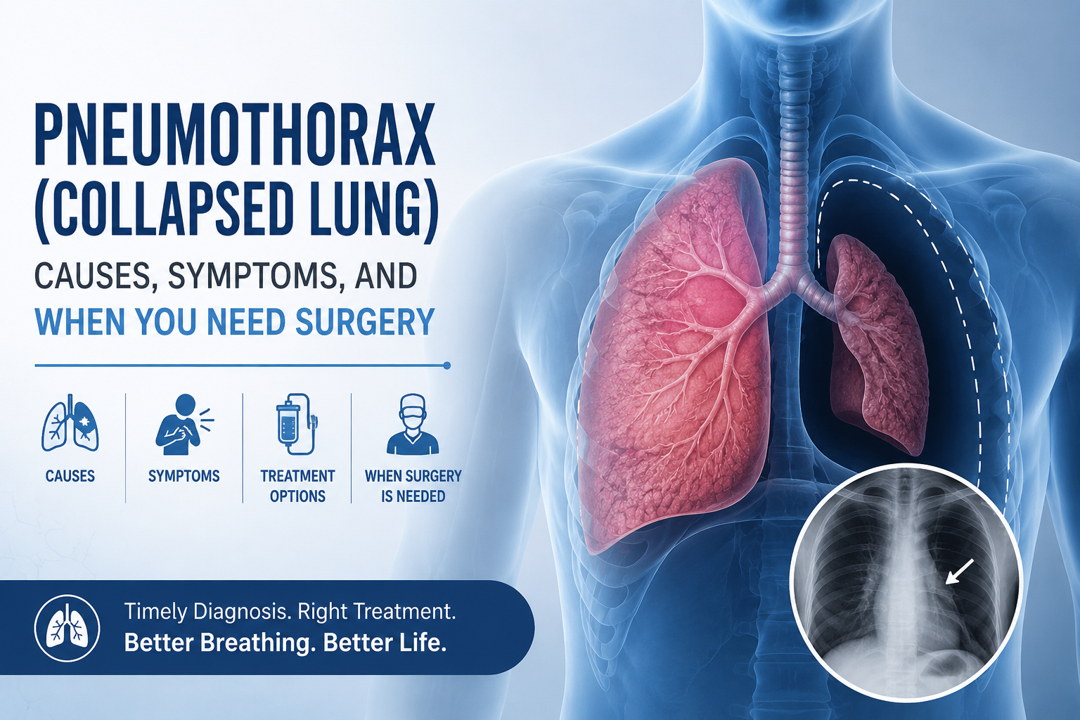 Pneumothorax (Collapsed Lung): Causes, Symptoms, and When You Need Surgery